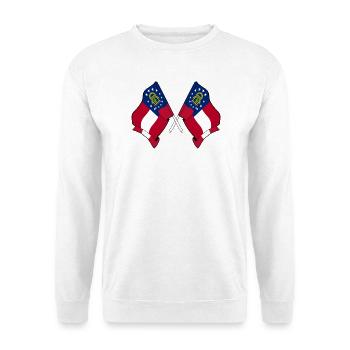 Deux drapeaux traversaient la Géorgie - Sweat-shirt Unisexe - blanc - Devant