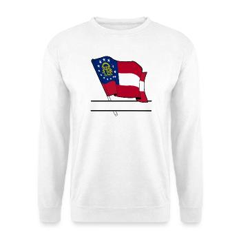 Drapeau Géorgie bandeau de texte - Sweat-shirt Unisexe - blanc - Devant