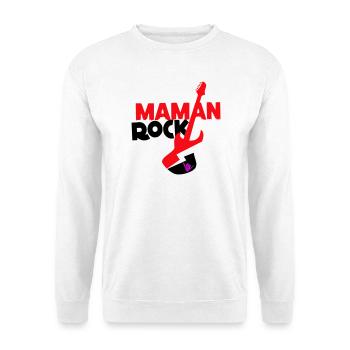 Maman rock - Sweat-shirt Unisexe - blanc - Devant