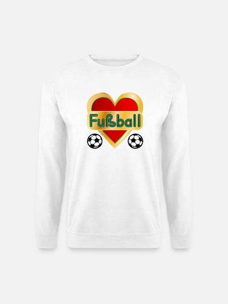 HERZ FUßBALL - Unisex Pullover - Weiß