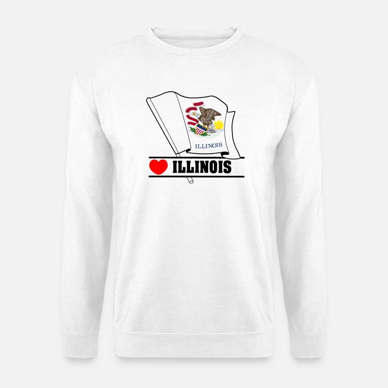 Hinweis Illinois Herz ILLINOIS - Unisex Pullover - Weiß