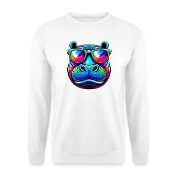Hippopotame - Sweat-shirt Unisexe - blanc - Devant