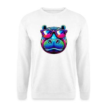 Hippopotame - Sweat-shirt Unisexe - blanc - Devant