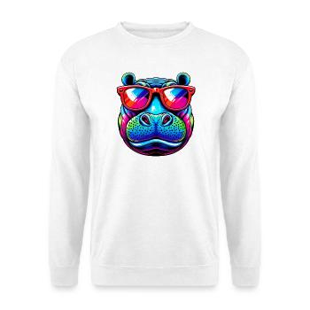 Hippopotame - Sweat-shirt Unisexe - blanc - Devant
