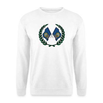 Fahnen USA Indaho im Lorbeerkranz - Unisex Pullover - Weiß - Vorne