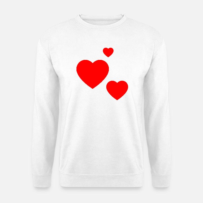 Drei Herzen - Unisex Pullover - Weiß