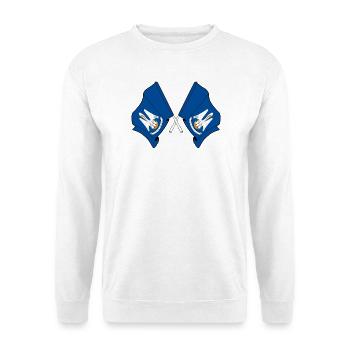 Deux drapeaux ont traversé Lousiane - Sweat-shirt Unisexe - blanc - Devant