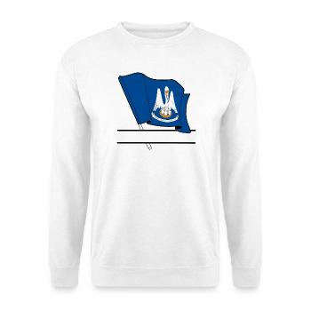 Drapeau Lousiane text banner - Sweat-shirt Unisexe - blanc - Devant