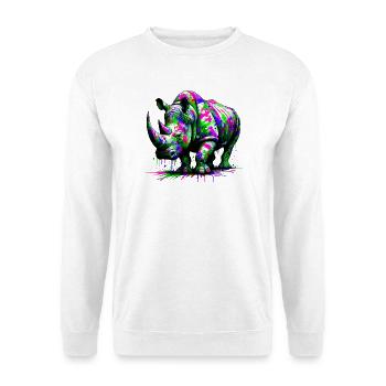 Rhinoceros - Unisex Sweatshirt - white - Front
