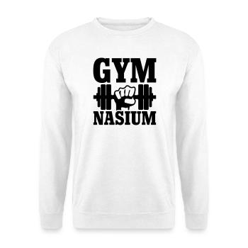 GYM Nasium - Workout - Unisex Pullover - Weiß - Vorne