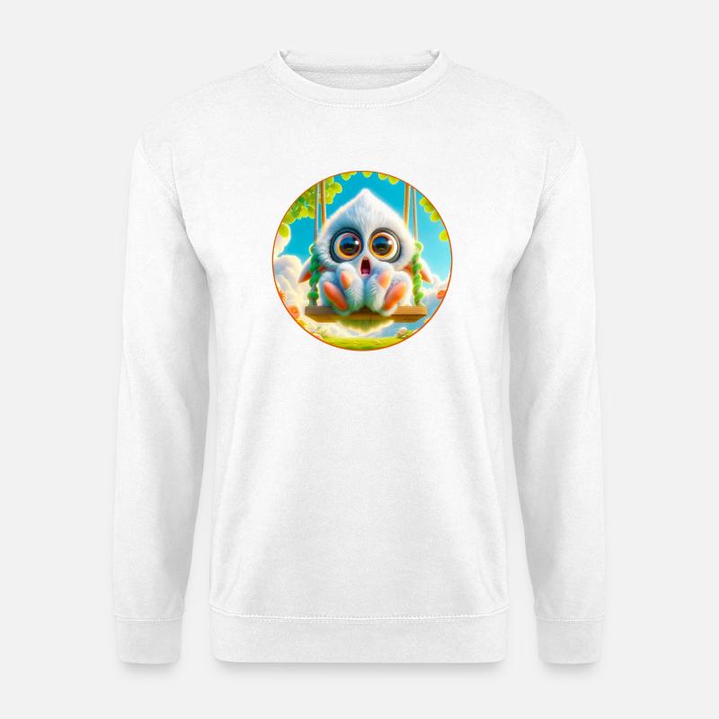 Süsses kuschelmonster - Unisex Pullover - Weiß