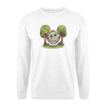Niedliches Monster in Hängematte - Unisex Pullover - Weiß - Vorne