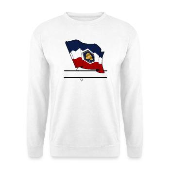 Flag Utah text banner - Unisex Sweatshirt - white - Front