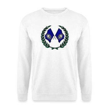 Drapeaux USA New Hampshire en couronne de laurier - Sweat-shirt Unisexe - blanc - Devant