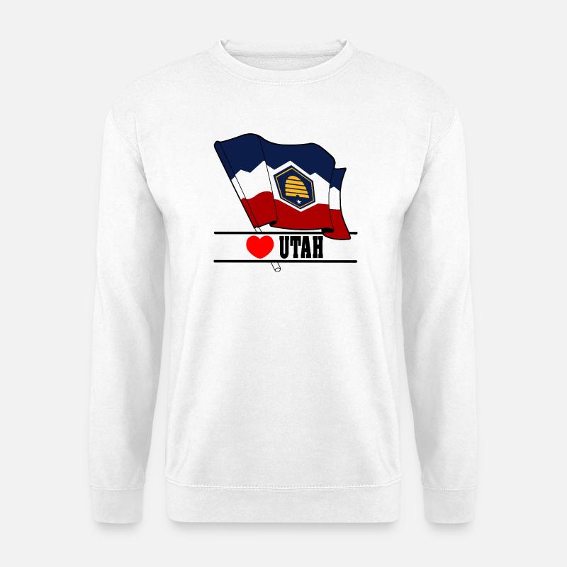 Hinweis Utah Herz UTAH - Unisex Pullover - Weiß