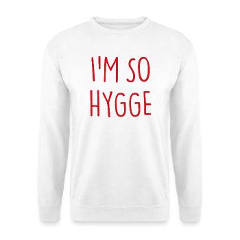 I'M SO HYGGE - Unisex Pullover - Weiß - Vorne