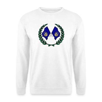 USA Nebraska flags in laurel wreath - Unisex Sweatshirt - white - Front