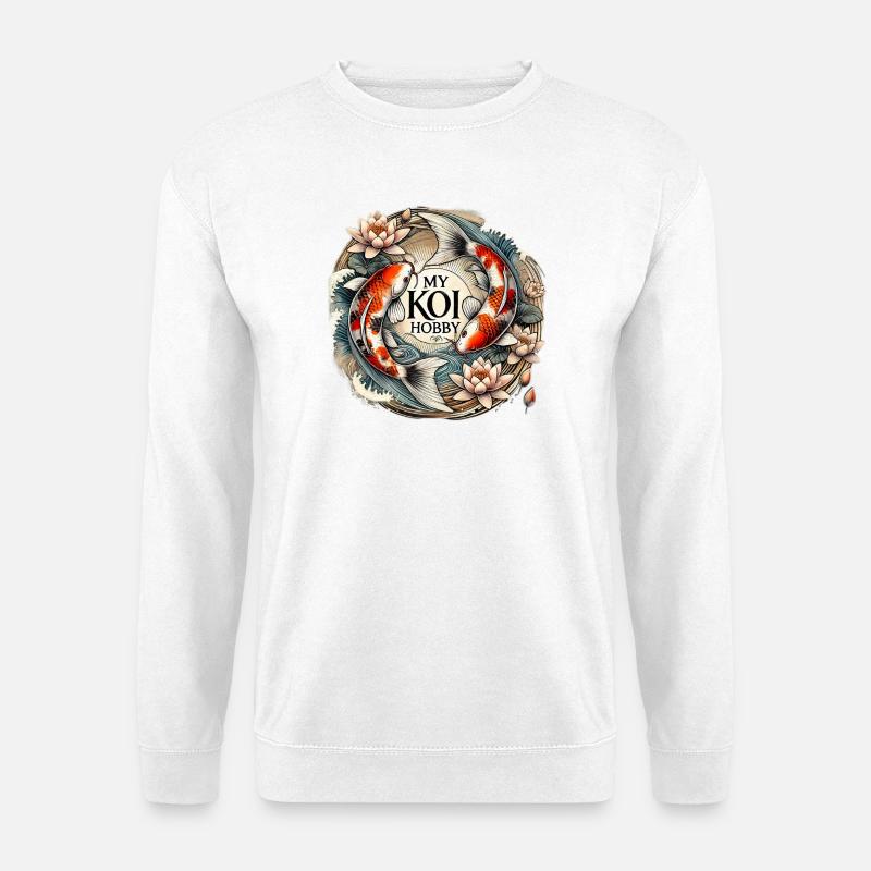 Koi Fish Design for Handmade - Unisex Sweatshirt - white