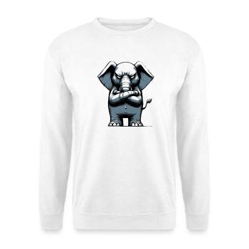 Elefant Bösewicht - Unisex Pullover - Weiß - Vorne