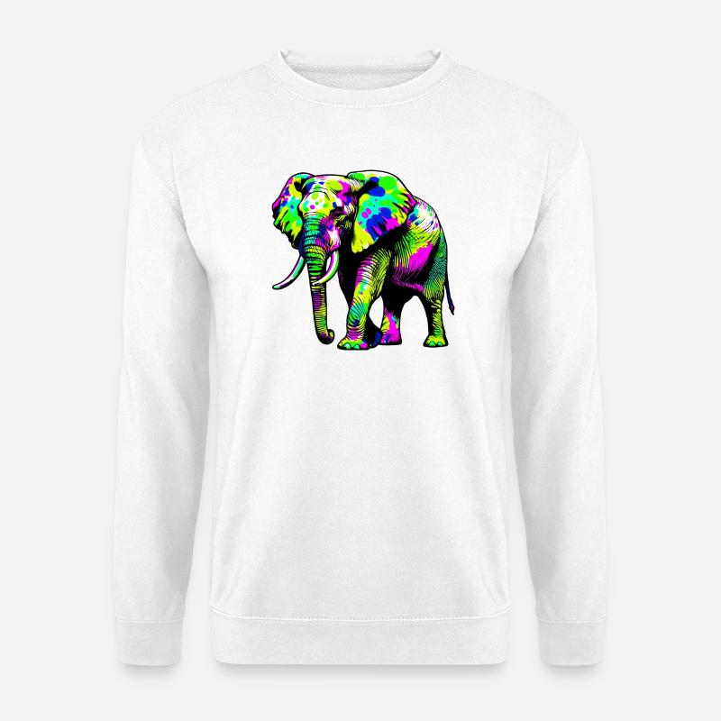 Elefant - Unisex Pullover - Weiß