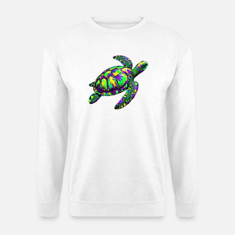 Meeresschildkröte - Unisex Pullover - Weiß