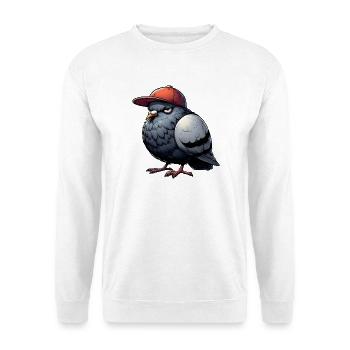 Taube Hiphop Kappe - Unisex Pullover - Weiß - Vorne