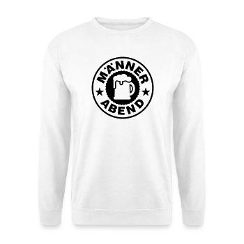Männer Abend Bier - Unisex Pullover - Weiß - Vorne