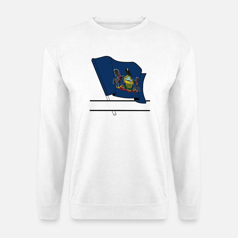 Drapeau Pennsylvanie bannière de texte - Sweat-shirt Unisexe - blanc