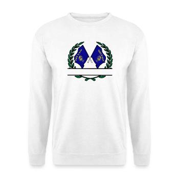 Flags USA Oregon laurel wreath banner - Unisex Sweatshirt - white - Front