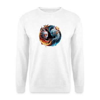 Harmonie élémentaire, yin et yang de la nature. - Sweat-shirt Unisexe - blanc - Devant