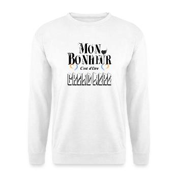 Mon Bonheur C'est d'Etre Grand Mère - Sweat-shirt Unisexe - blanc - Devant