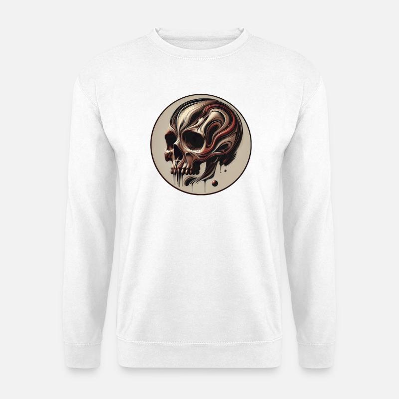 Kunstvoller Schädel - Unisex Pullover - Weiß