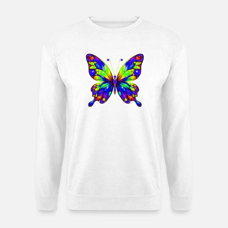 Schmetterling - Unisex Pullover - Weiß