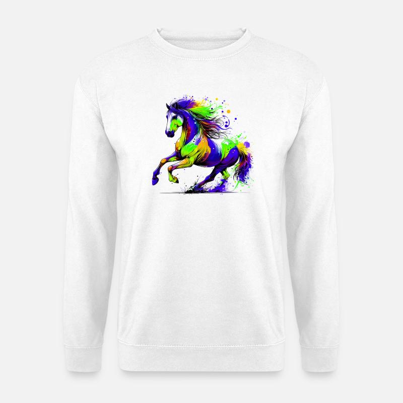 Pferd - Unisex Pullover - Weiß
