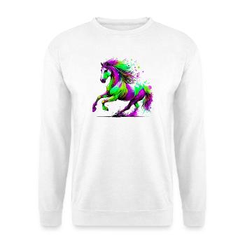 Pferd - Unisex Pullover - Weiß - Vorne
