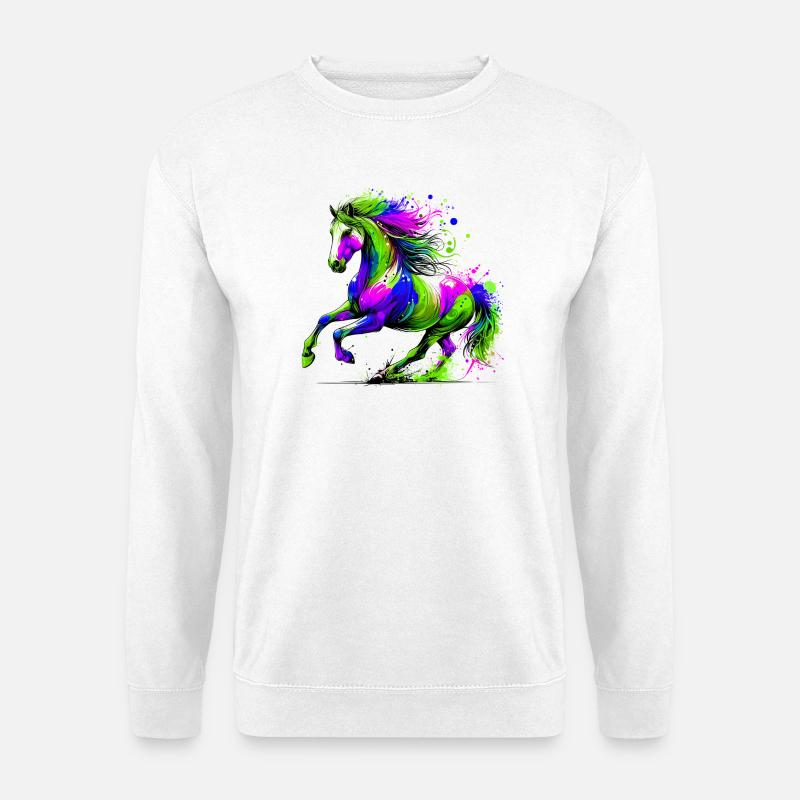 Pferd - Unisex Pullover - Weiß