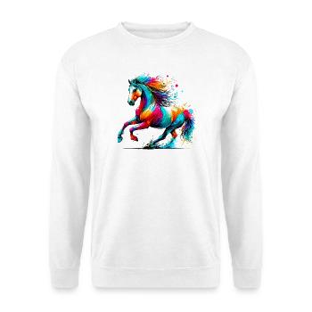 Pferd - Unisex Pullover - Weiß - Vorne