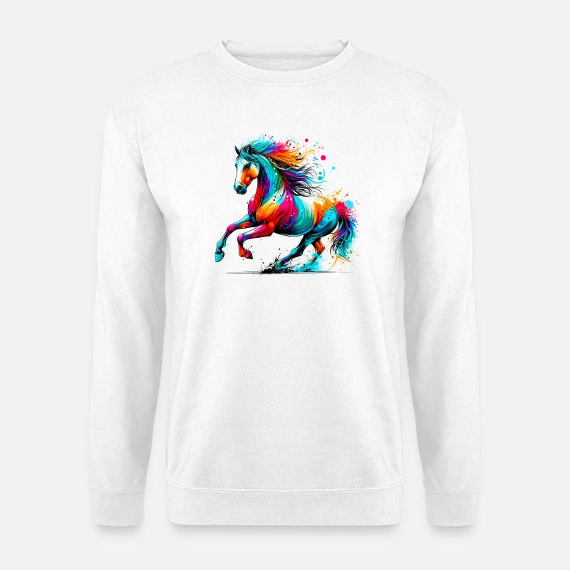 Pferd - Unisex Pullover - Weiß