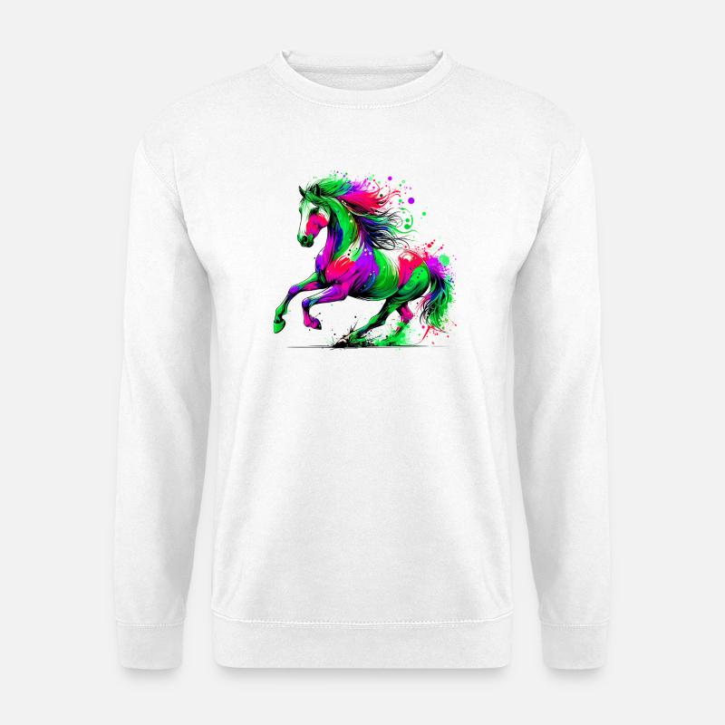 Pferd - Unisex Pullover - Weiß