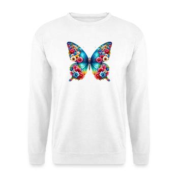 Schmetterling - Unisex Pullover - Weiß - Vorne