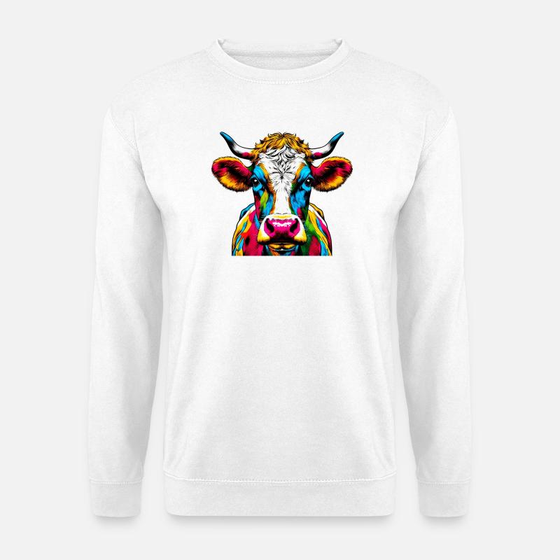 Kuh - Unisex Pullover - Weiß