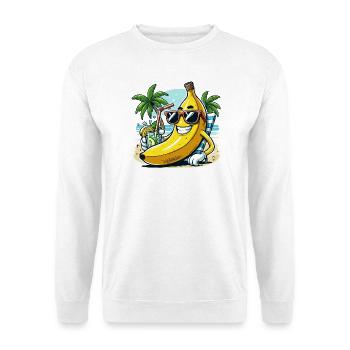 Banane détendue - Sweat-shirt Unisexe - blanc - Devant