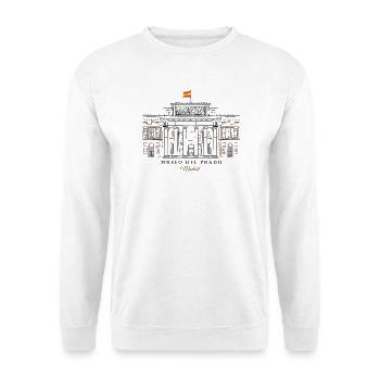 Madrid, Dessin à la main Museo del Prado, Espagne - Sweat-shirt Unisexe - blanc - Devant