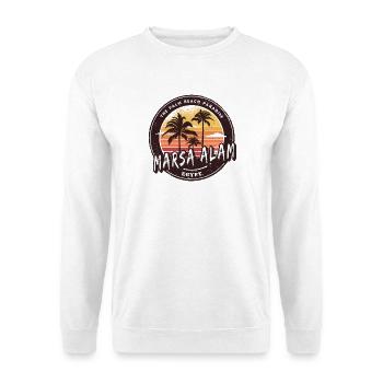 Marsa Alam Égypte Vintage Palmier Design - Sweat-shirt Unisexe - blanc - Devant