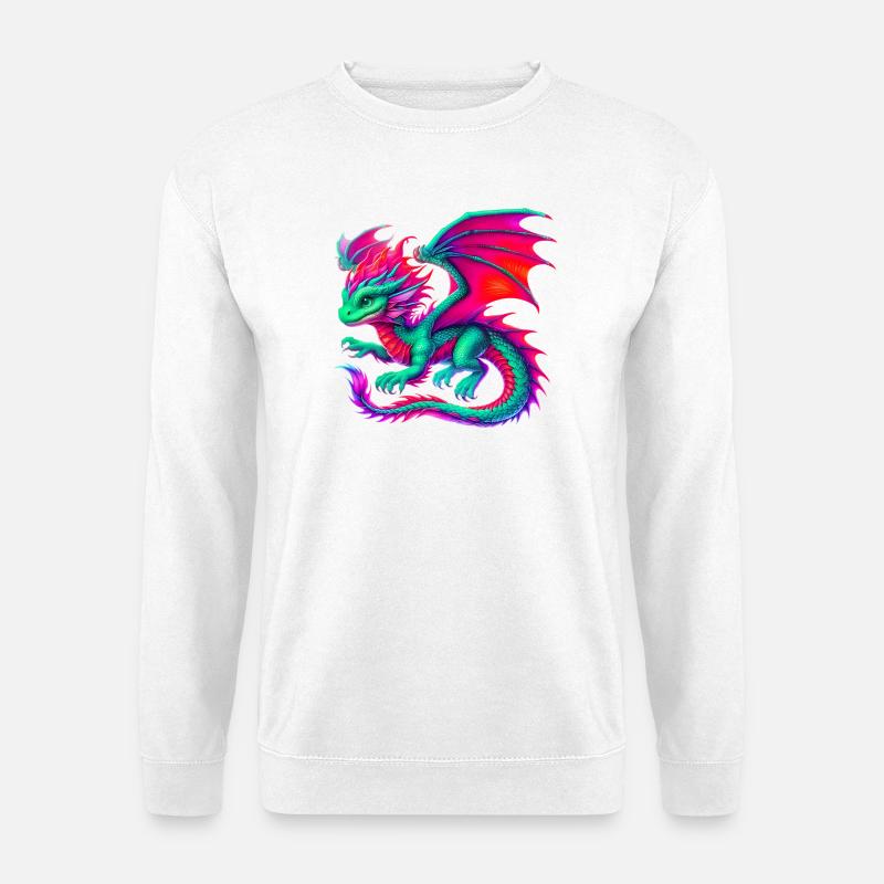 Drache - Unisex Pullover - Weiß