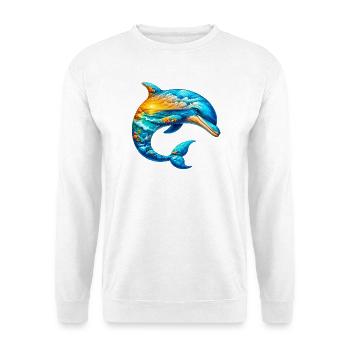 Delfin - Unisex Pullover - Weiß - Vorne