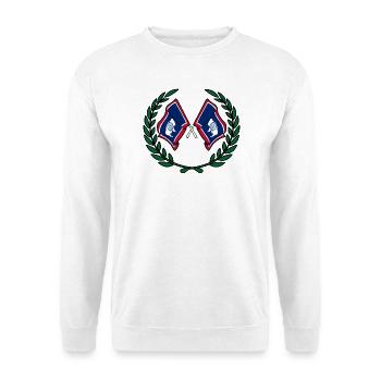 Fahnen USA Wyoming Lorbeerkranz - Unisex Pullover - Weiß - Vorne
