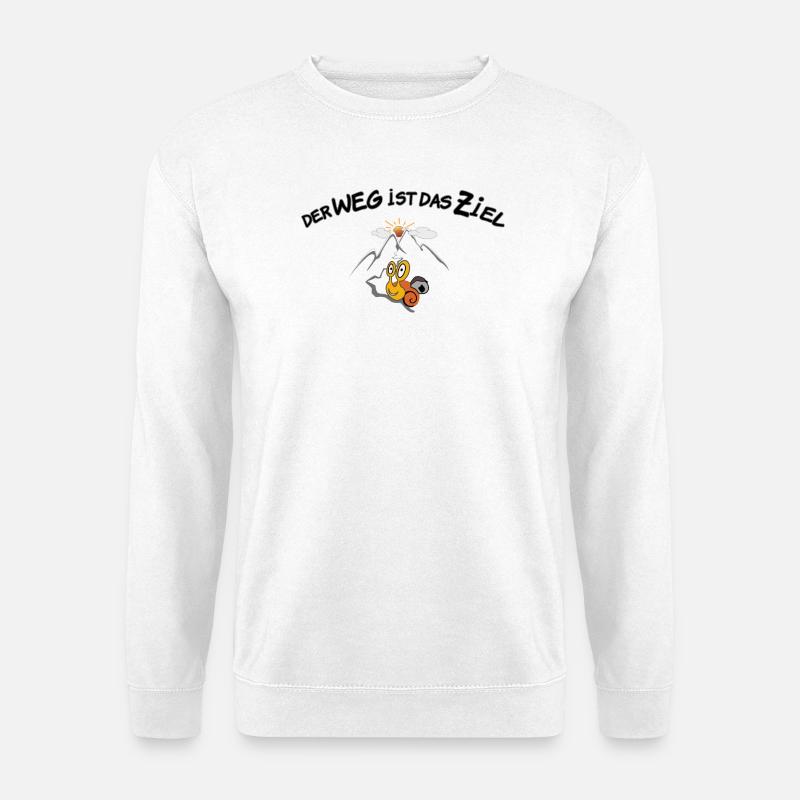 Der Weg ist das Ziel - Wandern - Unisex Pullover - Weiß