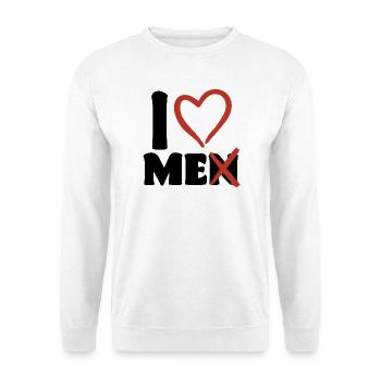 I love men / me - Unisex Pullover - Weiß - Vorne