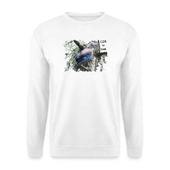 Corvidés geai - Sweat-shirt Unisexe - blanc - Devant